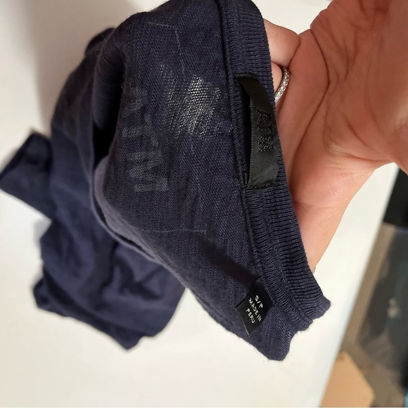 ATM Slub Jersey Long Sleeve Burnout Tee Midnight Blue Small R - Picture 4 of 7